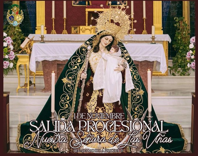 Nuestra Señora de las Viñas saldrá por primera vez en procesión como Titular de la Hermandad de la Exaltación de Jerez