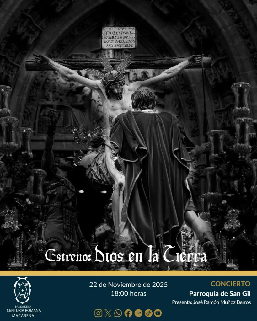 La Centuria Romana Macarena presenta la marcha “Dios en la Tierra”, dedicada al Cristo del Desamparo y Abandono